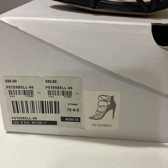 Aldo Size 9 black leather heel - Picture 2 of 6